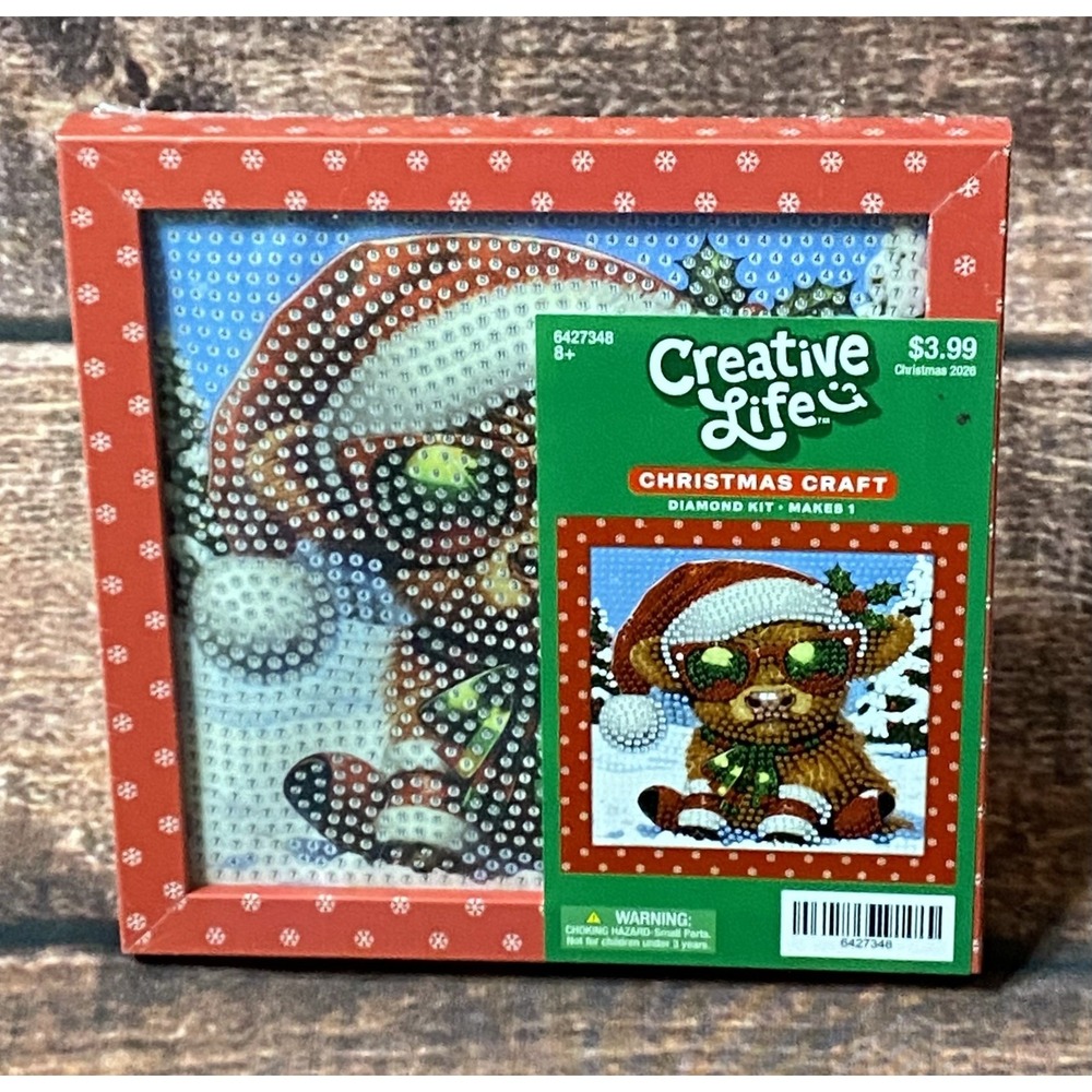 Highland Cow Square Diamond Painting Kit in Frame Hobby Lobby Creative Life